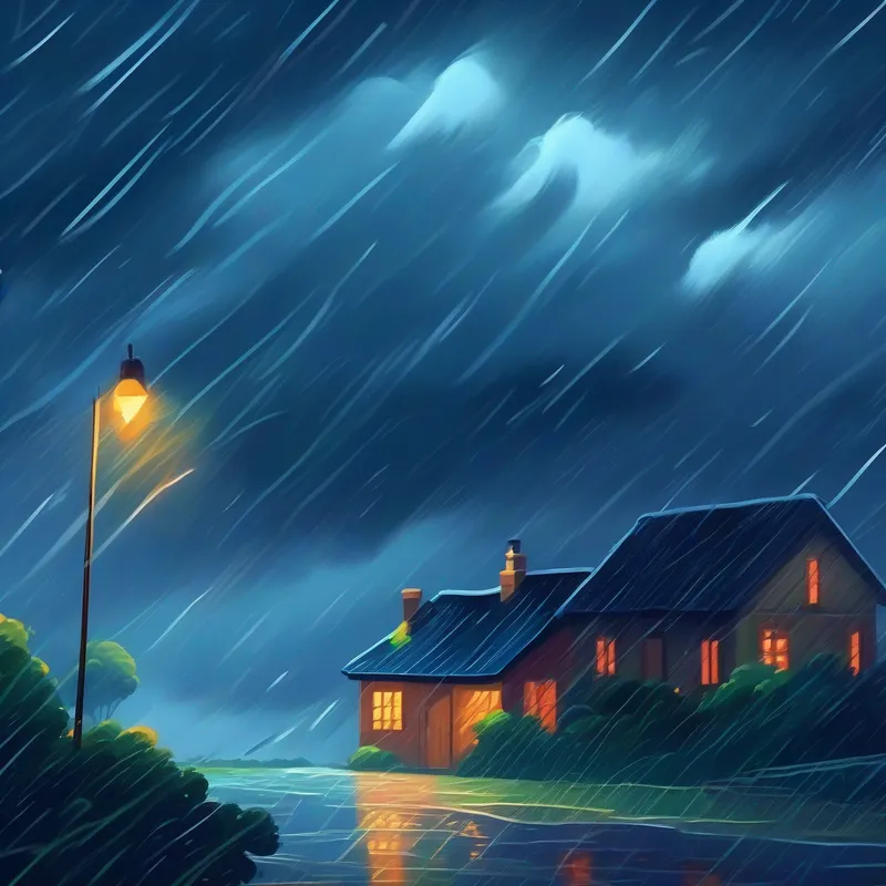 Stormy weather with strong wind and heavy rain