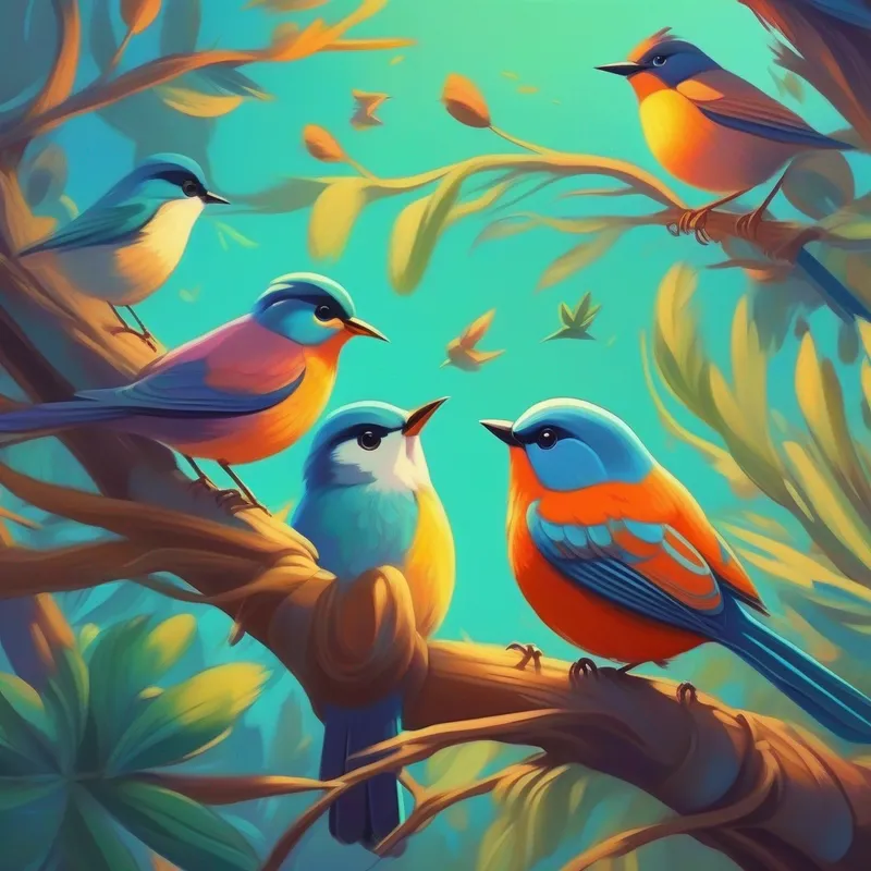 Birds searching for each other and calling out names