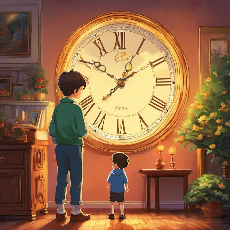 Unbeknownst to Max, his wish would come true. As the clock struck midnight, Max heard a soft whisper. Opening his eyes, he found himself face to face with his Oma's loving presence. The room suddenly filled with a heartwarming glow, and Max's smile grew wider than ever before. "Oma! It's you!" Max exclaimed, tears of joy flooding his eyes.