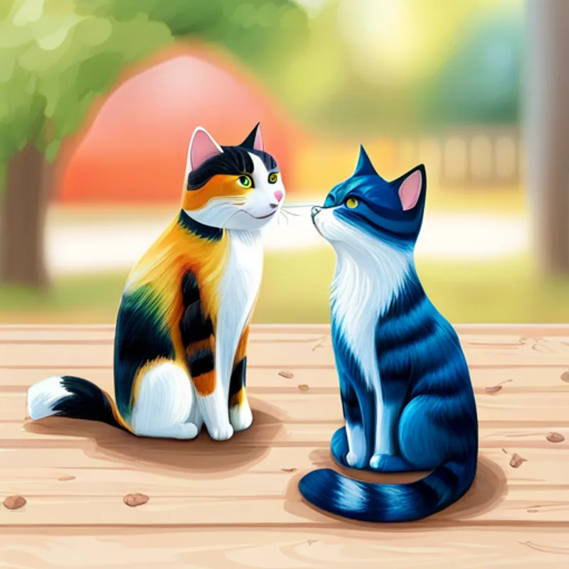 Cats together, knowing they will always be friends