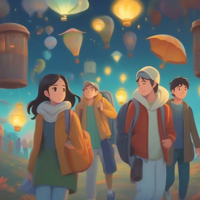 Spirits fade away after receiving their belongings. Friends fulfilled responsibility.