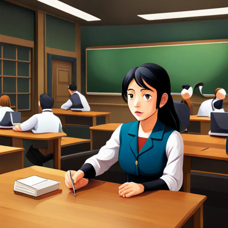 Samantha learning about laws in a classroom