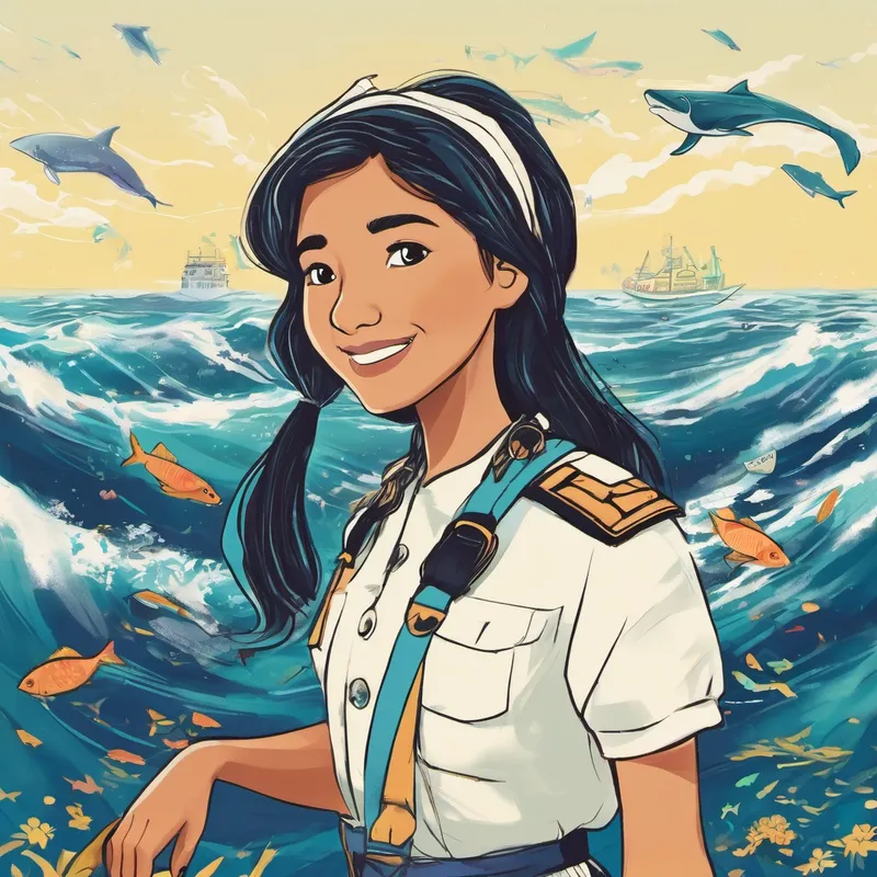 As she grew older, her dreams took flight,
To be a marine biologist, her heart's delight.
But obstacles arose, like a mighty wave,
Society said "no," and her dreams they tried to pave. Undeterred and determined, she started small,
A seaside clean-up project, a mission for all.
She rallied her friends, with a bond so true,
Together they'd protect the ocean blue.