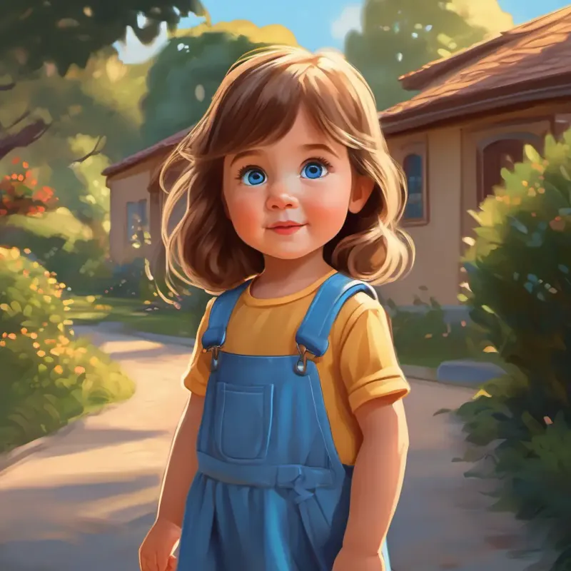 Coco feeling unsure at the driveway, Tails giving reassurance.