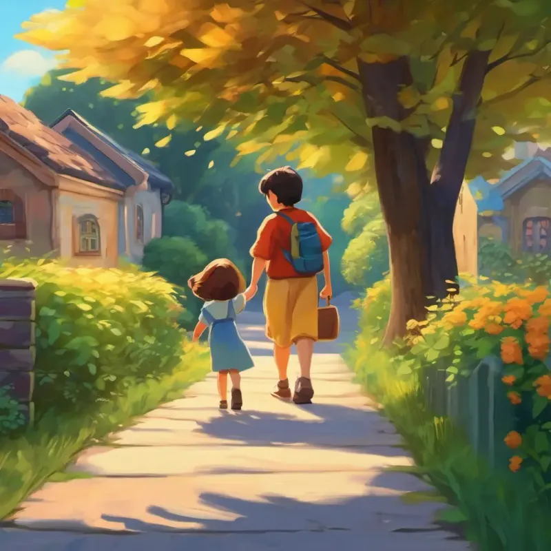 Taking the first steps into the neighborhood together.