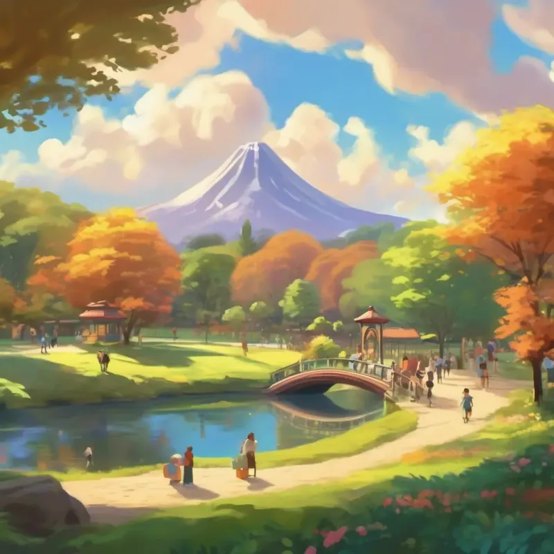 Arriving at the park, observing the lively atmosphere.