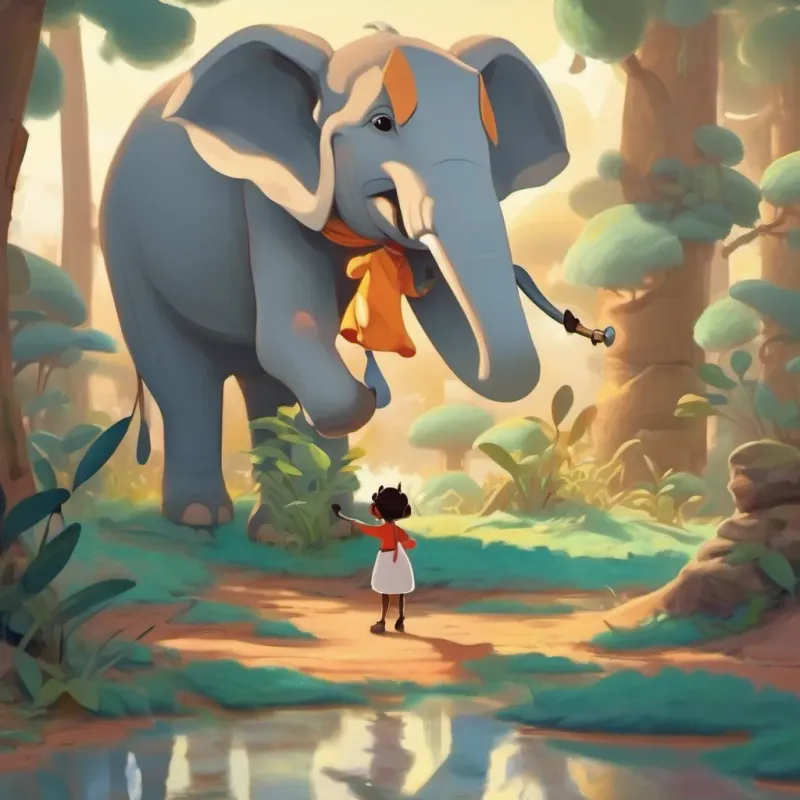 The ants reaching the elephant's feet, making her trumpet in surprise.