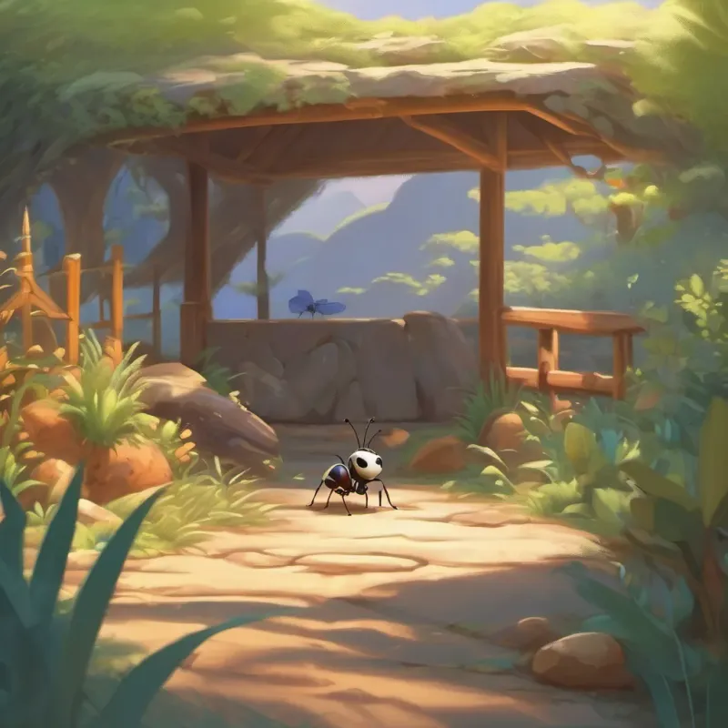 A new day dawns with the ant looking secretive and thoughtful.