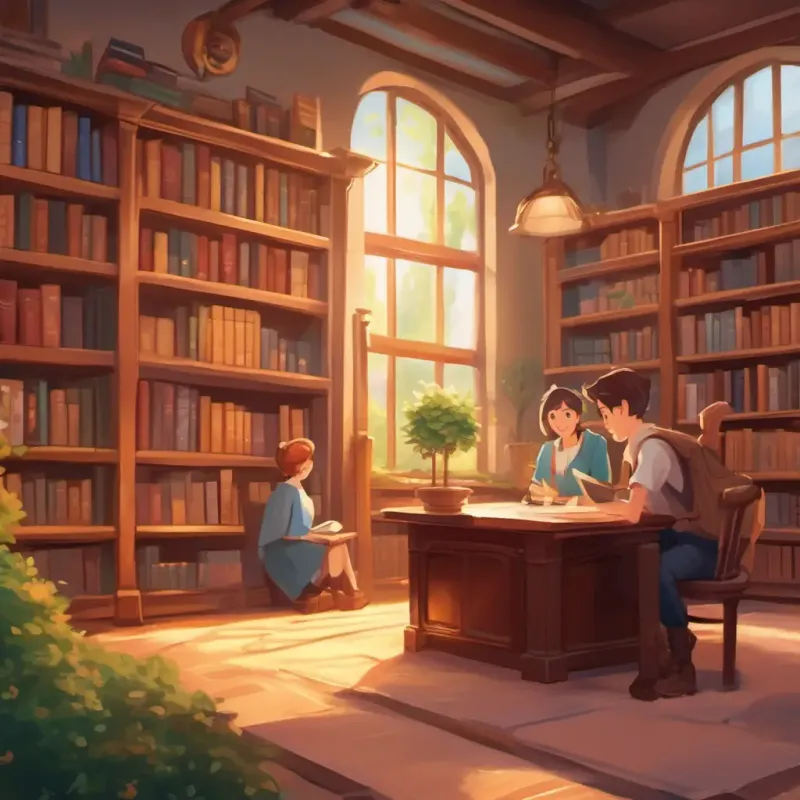 Introduction to characters and setting, college town and library, meeting for the first time.