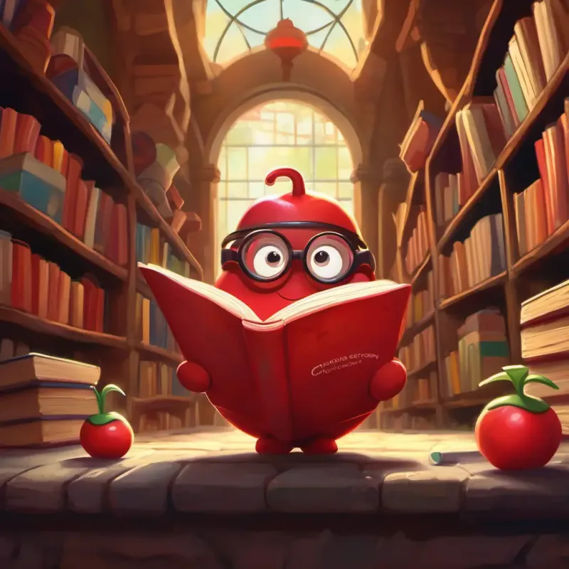 Introducing Curious worm with reading glasses, red lips, and a joyful spirit in a lively underground world