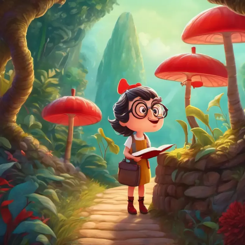 Curious worm with reading glasses, red lips, and a joyful spirit embarks on a whimsical adventure