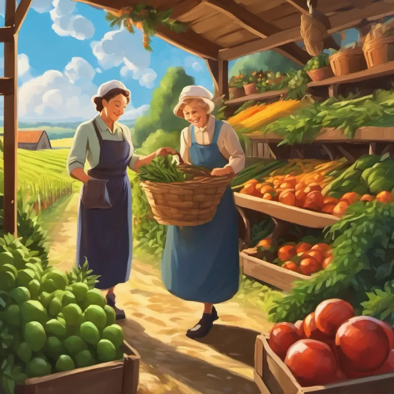 Mrs. Baker helps out local farmers with her powers.