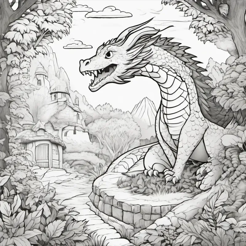 They met a scared dragon. The acorn told jokes until the dragon laughed and thanked them.