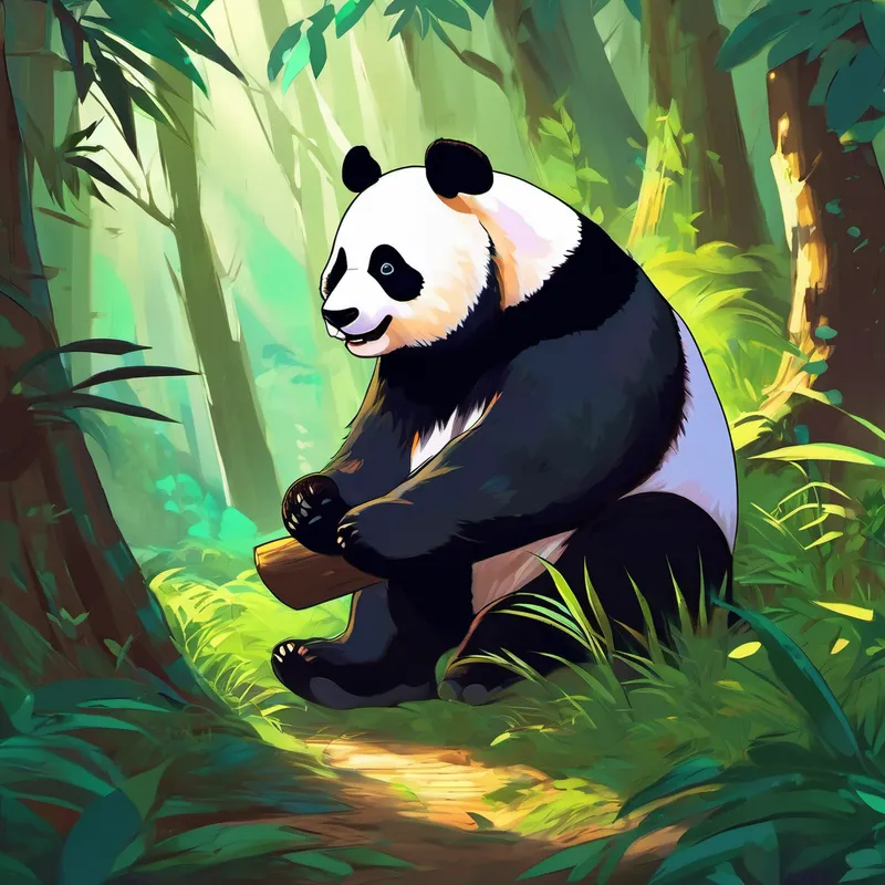 With Shadowfang defeated, the panda returned to the forest, welcomed by the grateful animals. They rejoiced in their newfound freedom and celebrated the bravery of their hero. The nameless panda became a beloved figure in the forest, its magical powers now forever etched in their hearts and minds.