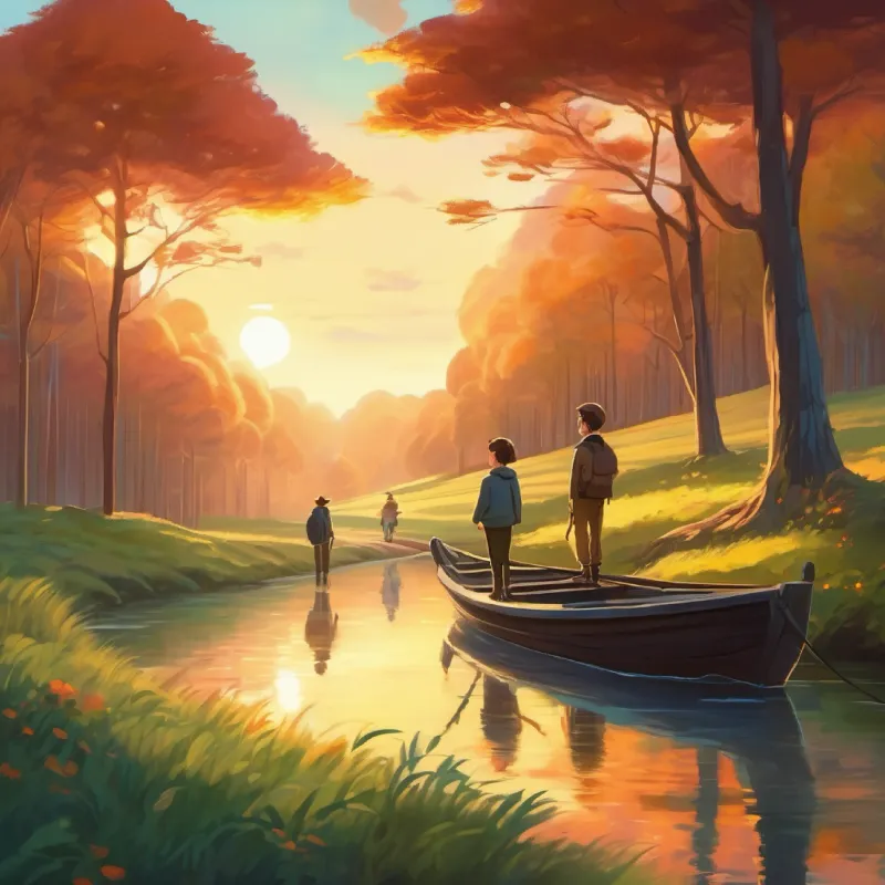 Heading back home, reflecting on the day's adventure, realizing the magic of friendship