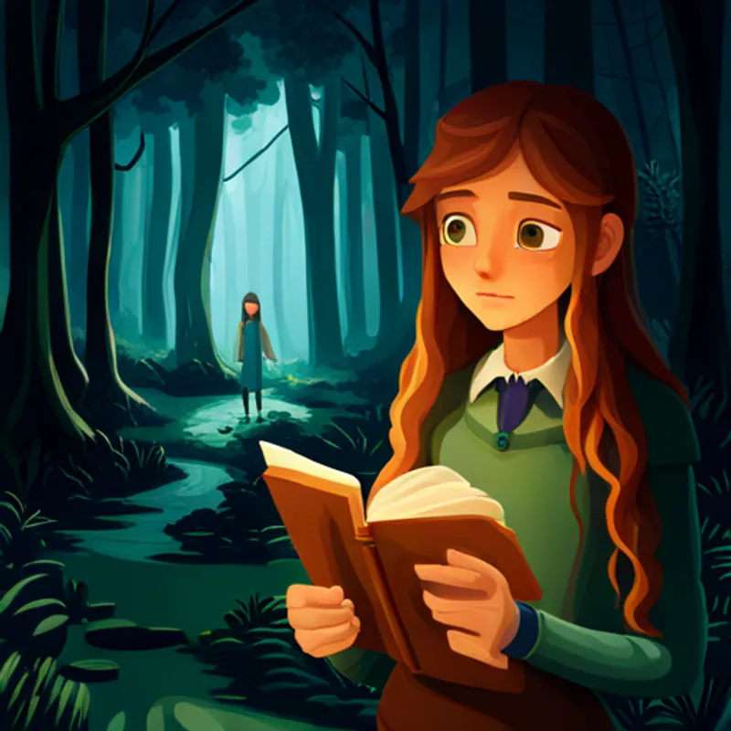 A brave and intelligent girl with long brown hair finds a journal with clues to Lost Codes