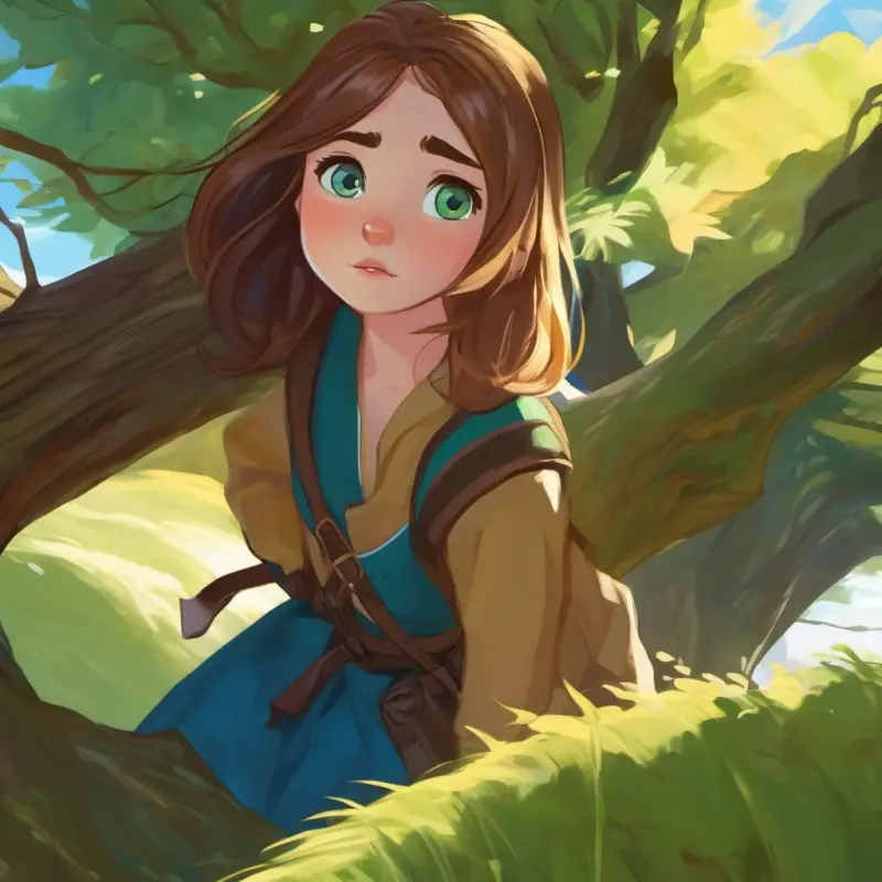 Brown hair, blue eyes, brave and smart and Blonde hair, green eyes, brave and adventurous seizing an opportunity to escape after a guard got hurt