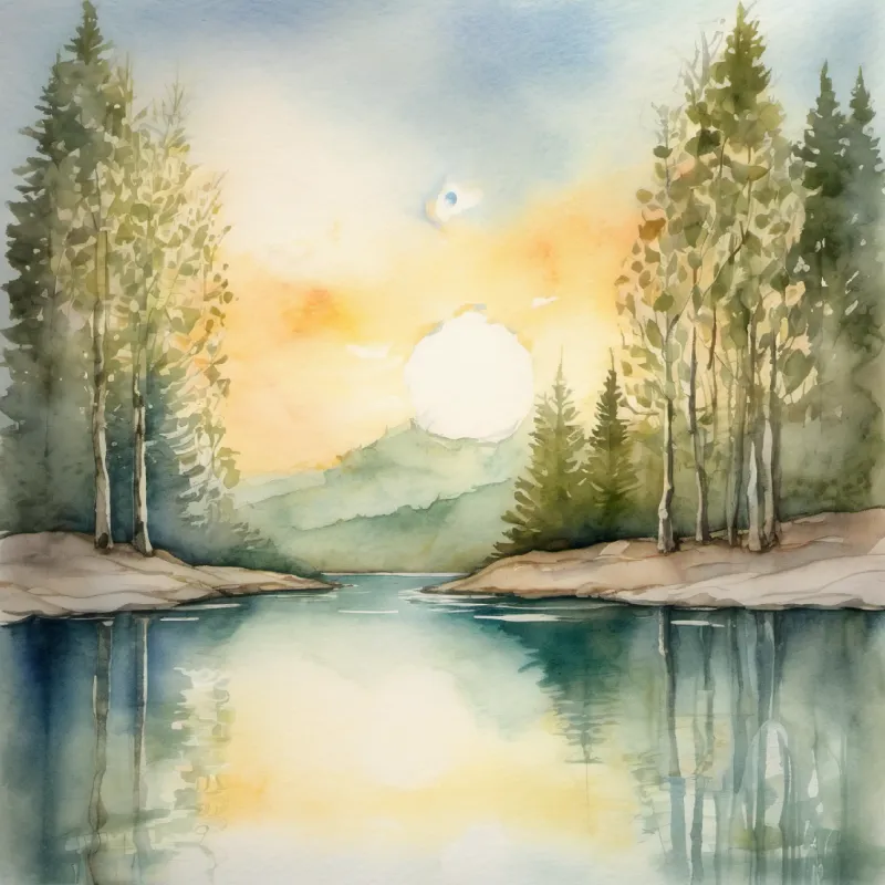 Reflection, symbol of fulfilled wish, mother's thoughtfulness