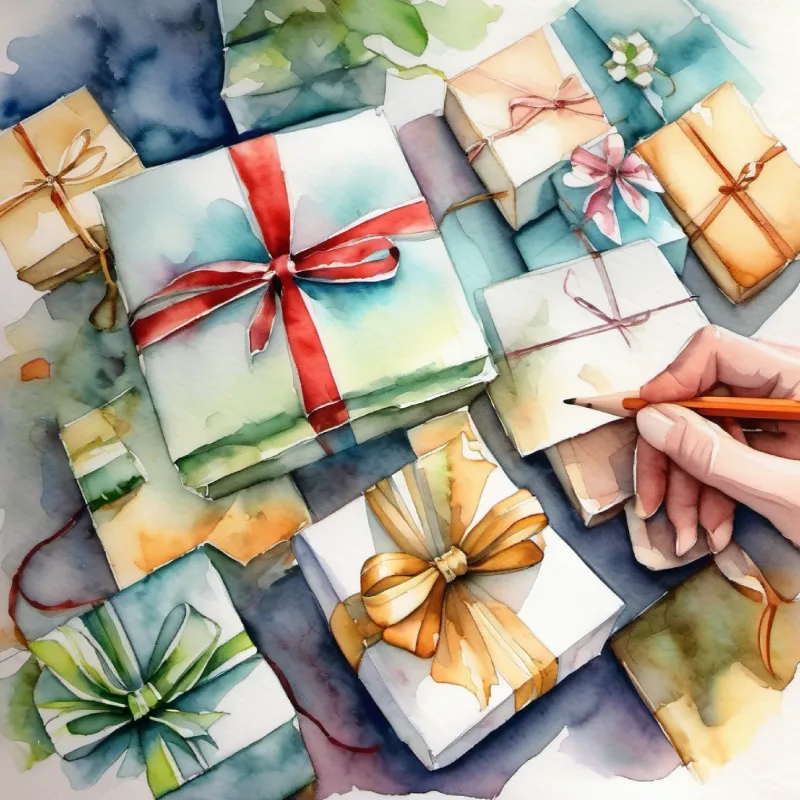 Gift unwrapping, friendship, exchange of presents