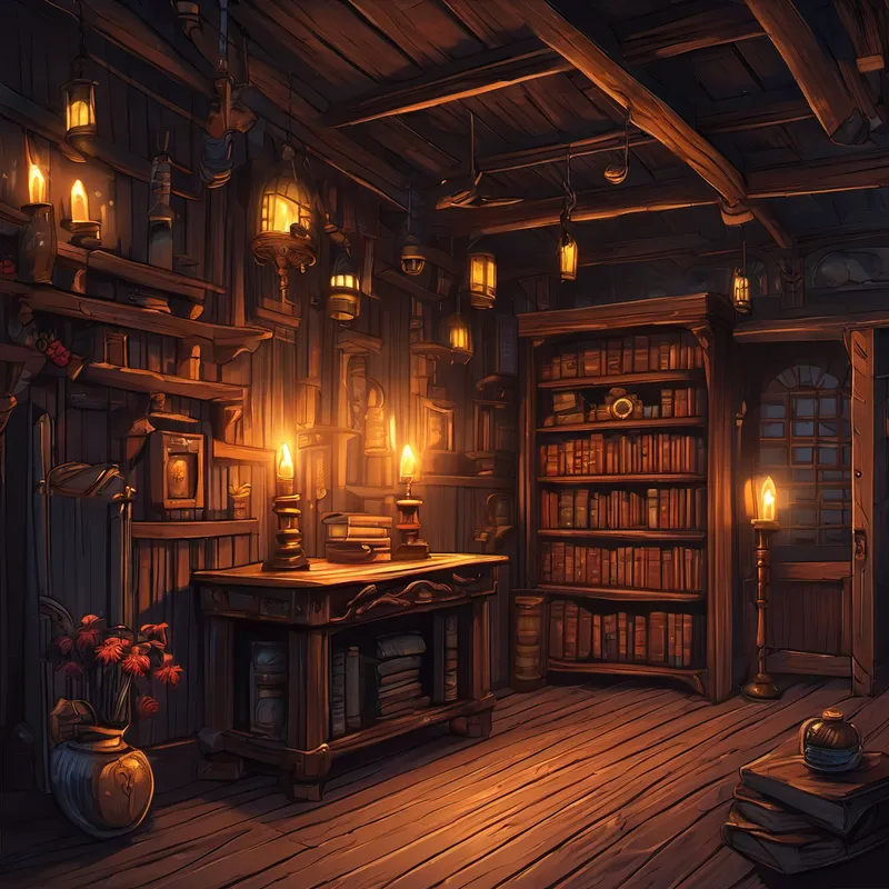 The basement was pitch black, and the air was heavy with malevolence. Every step they took echoed through the corridors. As they explored further, they stumbled upon a hidden room filled with candles and forbidden artifacts. It was there that they found an ancient, leather-bound book.