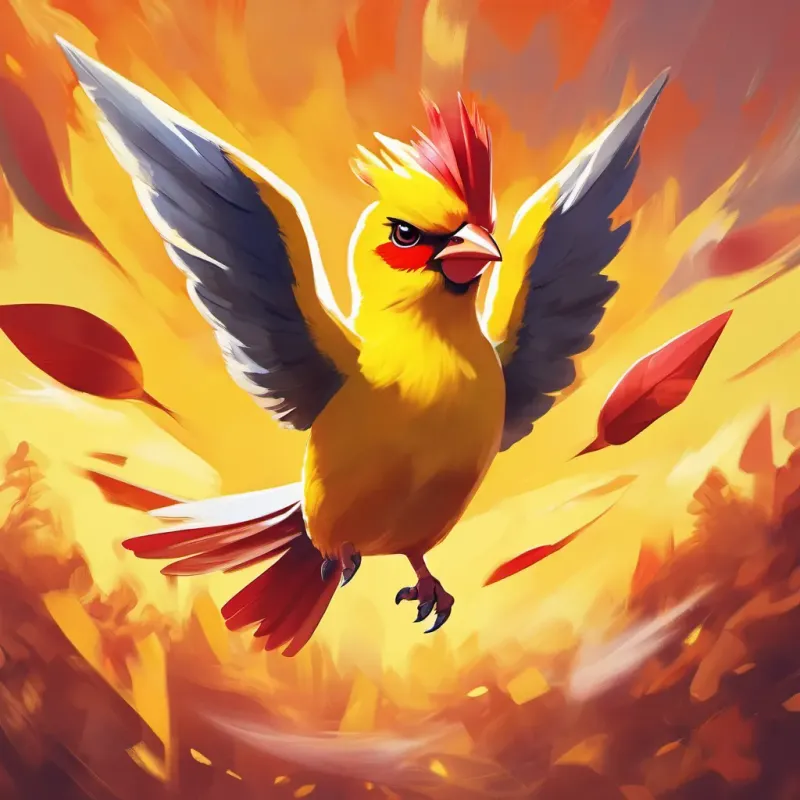 Bright yellow, red cheeks, pointy ears uses Quick Attack to free Pidgey from the net, showing Bright yellow, red cheeks, pointy ears's quick action.