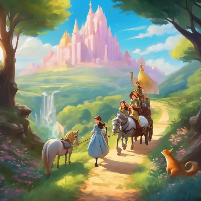 Princesses and friends plan their journey