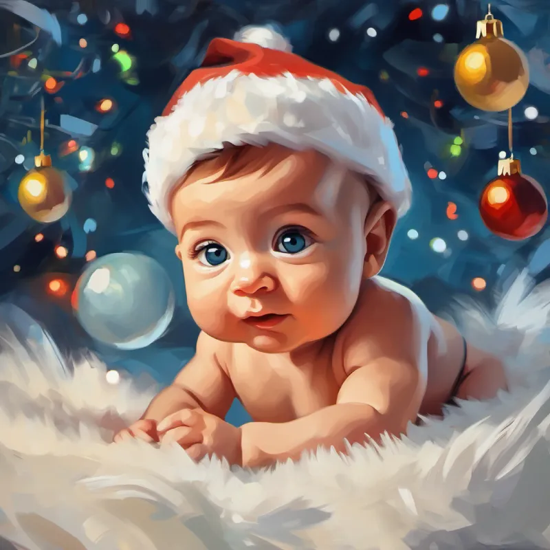 Showing Newborn baby boy, curious eyes, gentle smile's special interest in things that spin, like tornadoes.