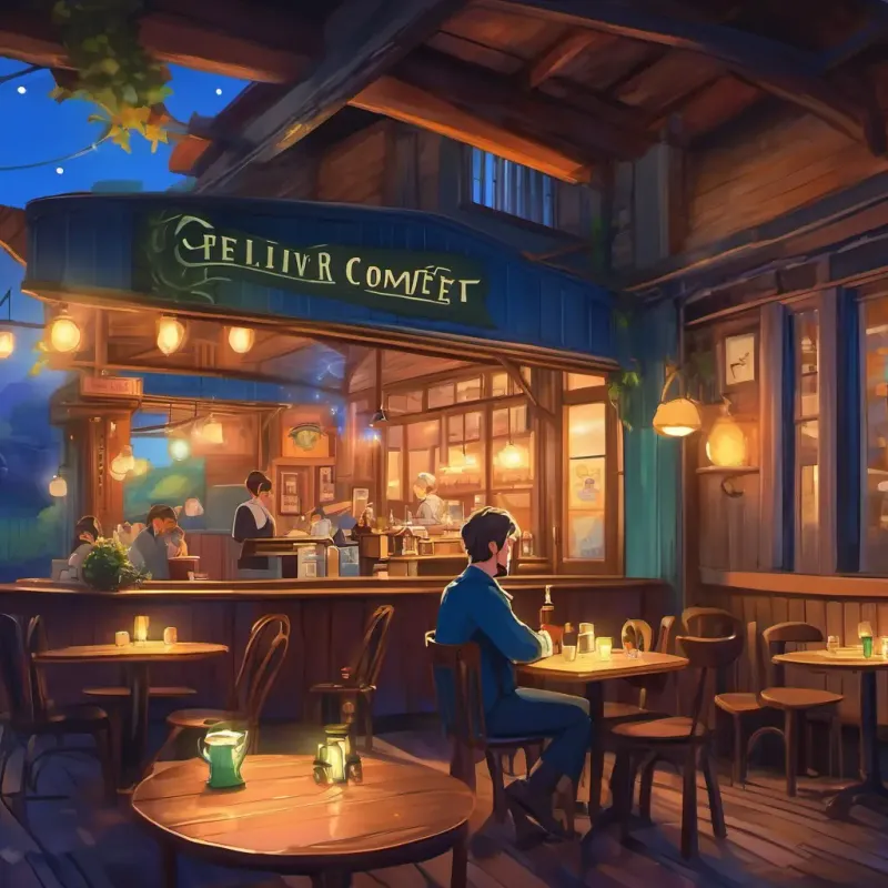 Oliver performs at Blue Comet Café, evoking a thoughtful atmosphere.