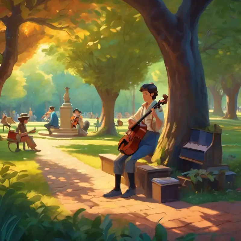 Oliver composes music in the park, exploring deep human desires.