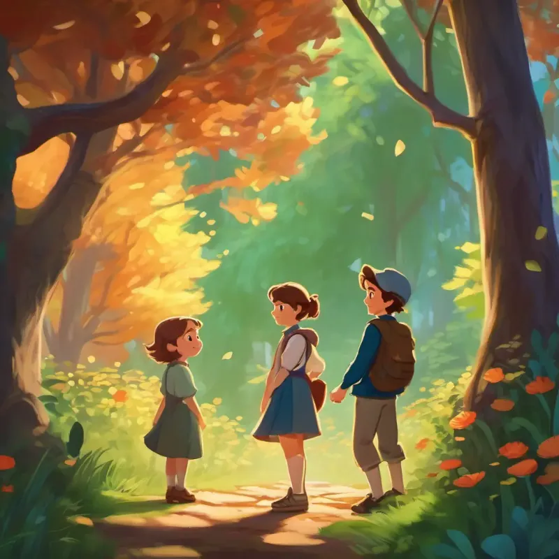 Evelyn and Oliver converse, finding common ground in the beauty around them.