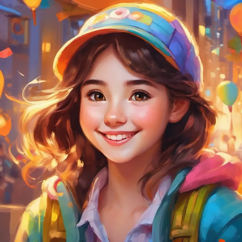 Lively girl with bright eyes and a smile, always dressed in cheerful colors meets joyful spenders who value experiences.