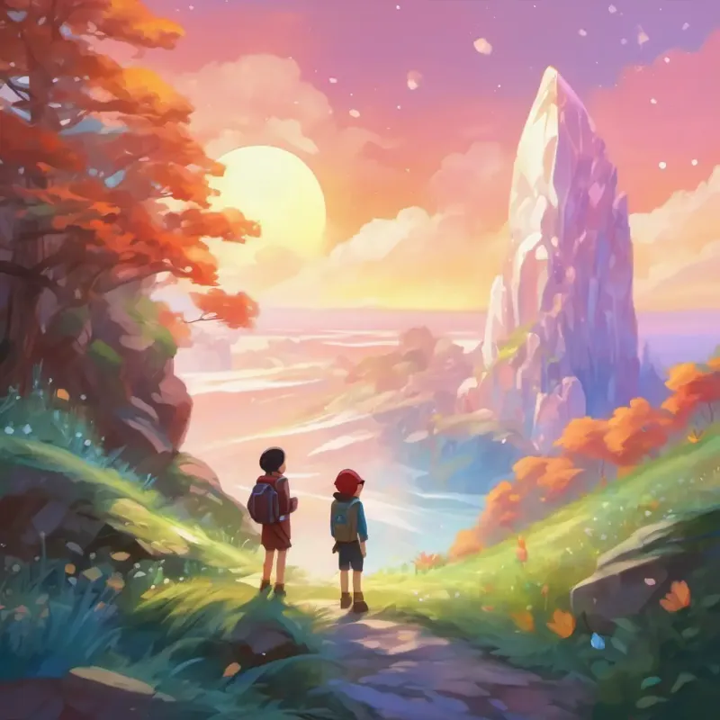 Found crystal, selfless wish, friendship triumph