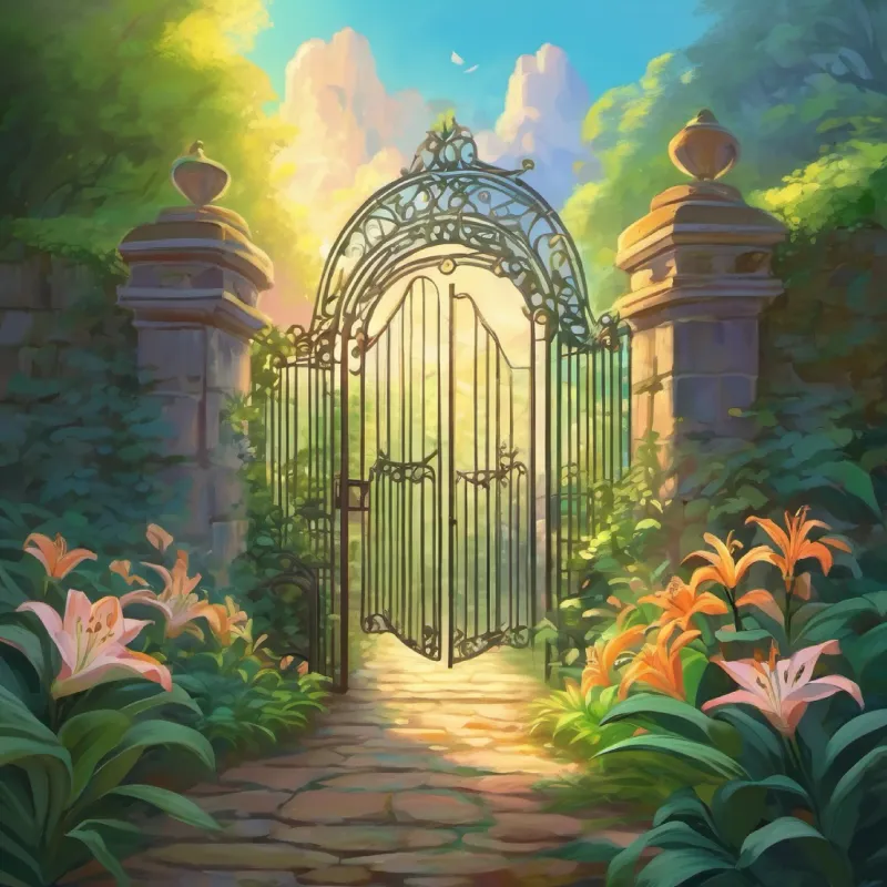 Lily's dream manifests as a secret garden beyond the gate.