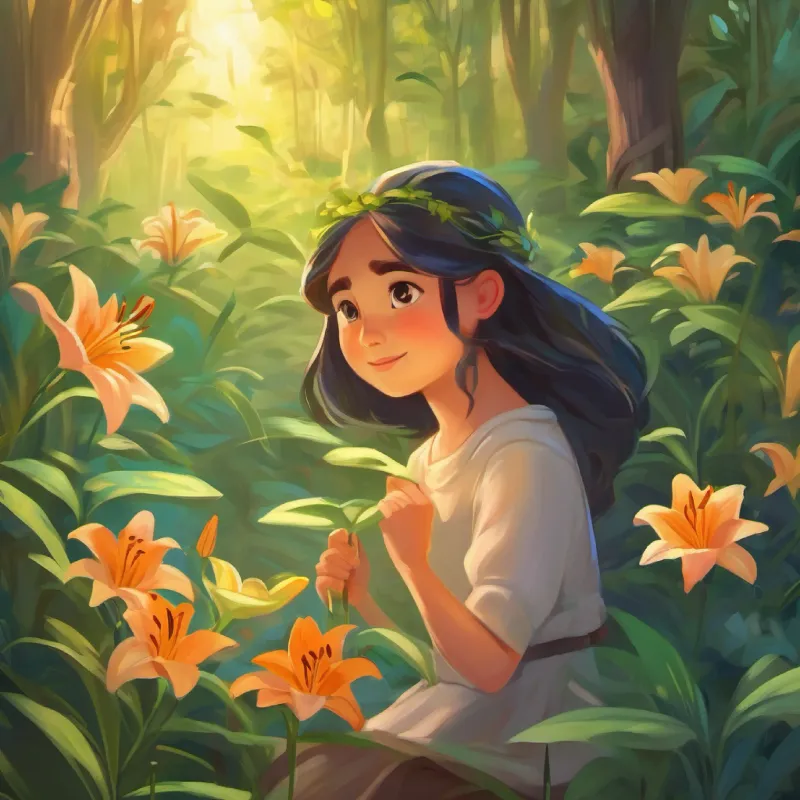 Lily bonds with nature, feeling a deep sense of connection.
