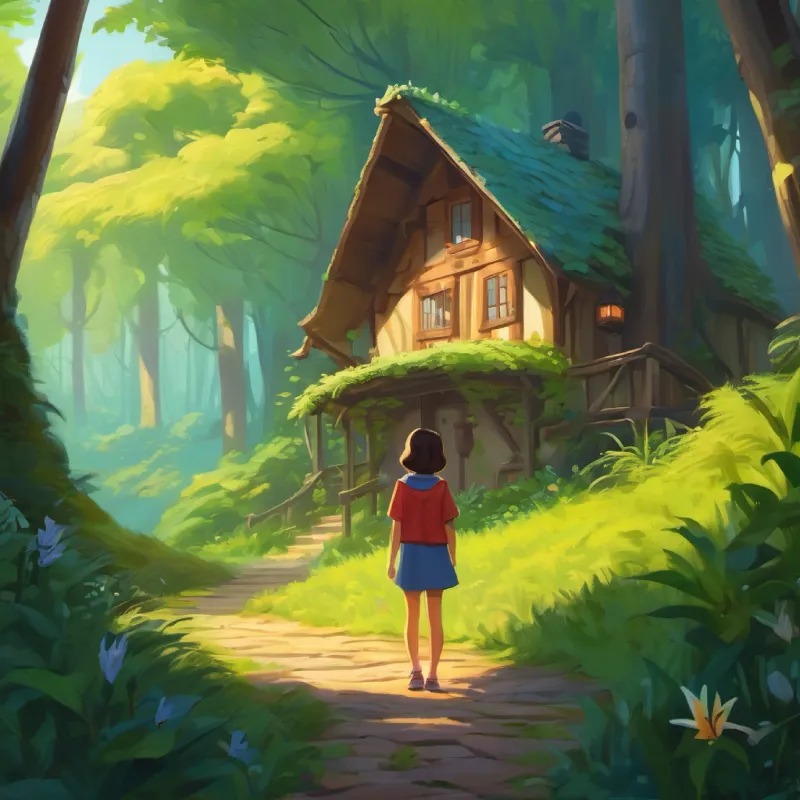 .Filled with wonder, Lily decided to explore the woods behind her house.