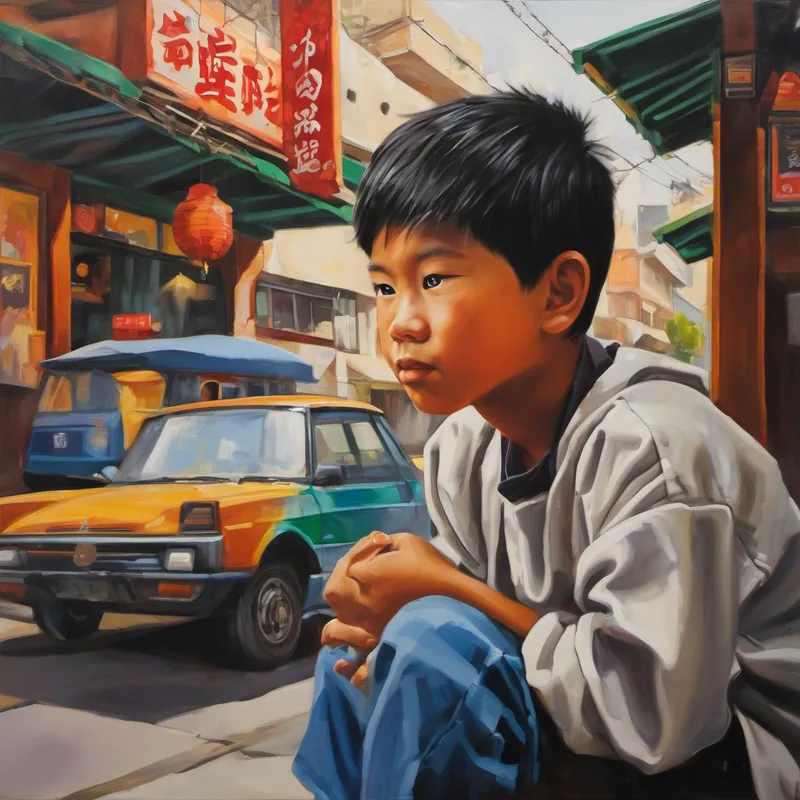 Once upon a time, in a small bustling town, lived a young boy named Aaron. Aaron had a big dream deep in his heart - he aspired to become a famous rapper one day. But there was one tiny catch - he wasn't very good at it... yet. You see, Aaron loved Asian culture, and his lyrics often consisted of words like "yen yen," "kung pow chicken," and "wan ton soup." His friends would laugh and giggle, but Aaron couldn't help but feel a little discouraged. However, this didn't stop him from pursuing his passion, even if it meant being a bit different from everyone else.