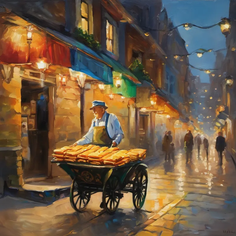 One day, as Aaron walked through the town, he stumbled upon a mysterious elderly man selling delicious-smelling egg rolls from a small cart. Without hesitation, Aaron bought one and took a big bite. Little did he know that this egg roll was no ordinary one - it was magical! With each bite, Aaron felt something extraordinary happening to him. He suddenly found himself surrounded by bright lights, and his voice became more powerful and confident. His lyrics flowed effortlessly, and the people who once laughed at him were now awestruck by his talent.