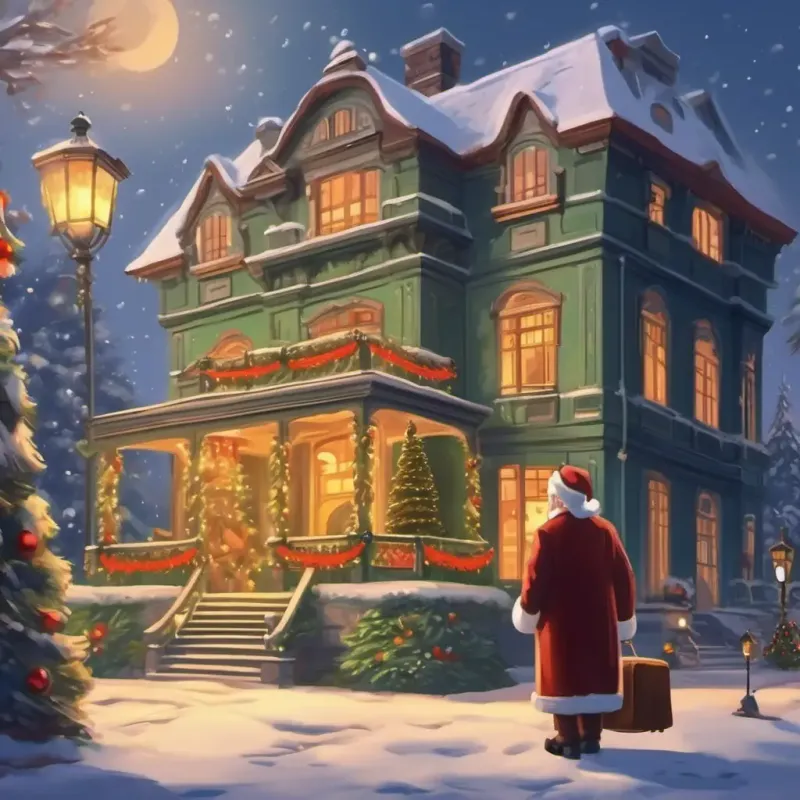 Old man narrating the intriguing history of the mansion