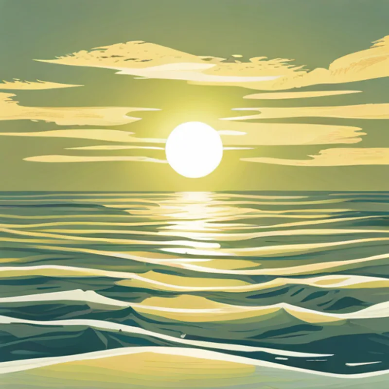 A pearl shining in the ocean