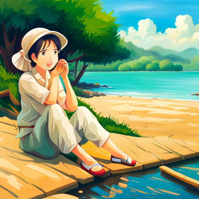 A pearl sparkling with happiness