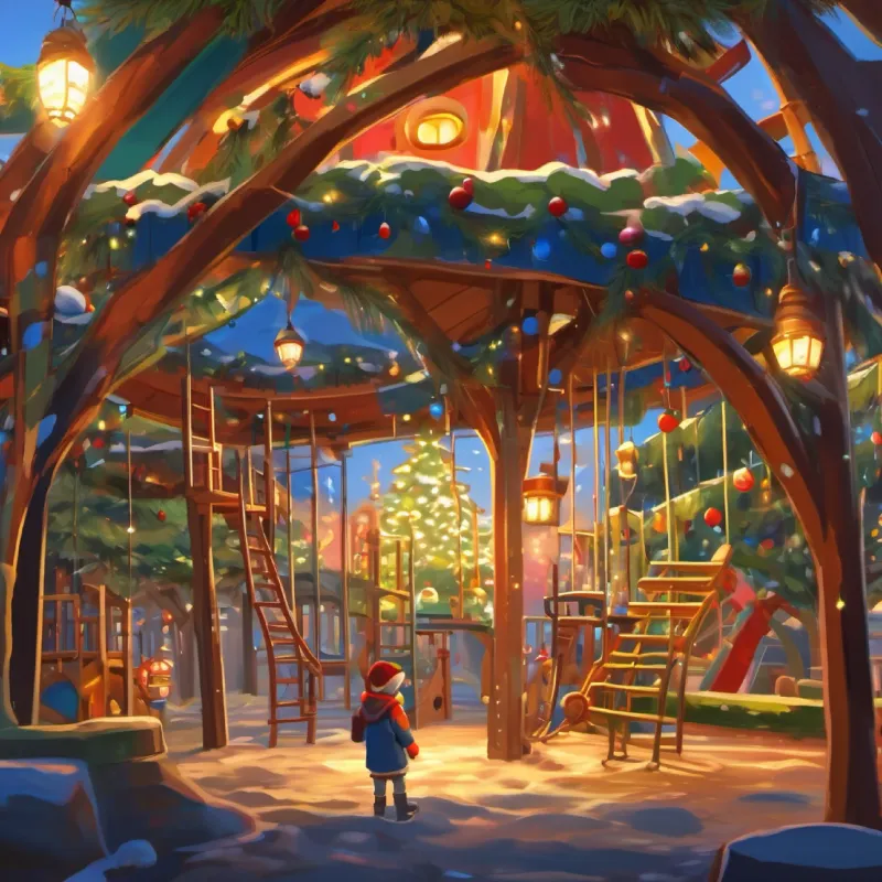 Explaining the protective parts of the eyes, set in a playground.