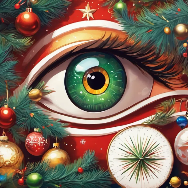 Detailing the main parts of the eyes, set in a science class.