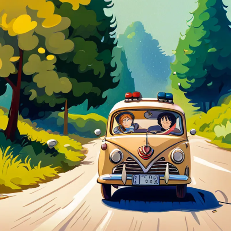 Eida and Dina in car heading to town hall