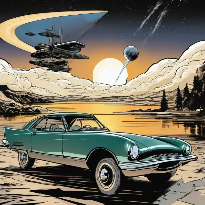 Resolving the plot with the comet's peaceful departure.