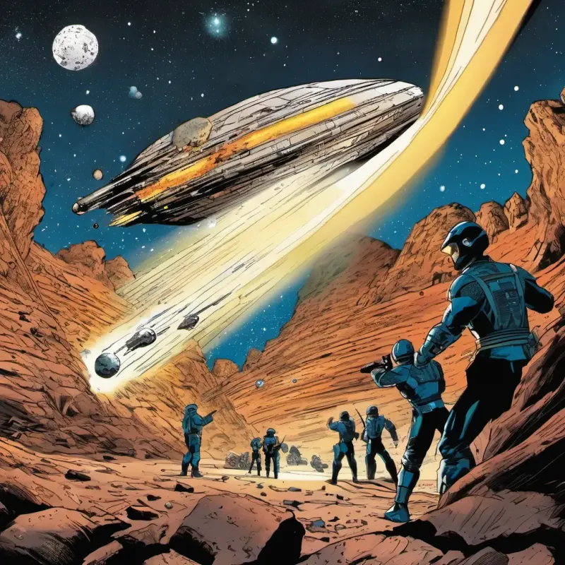 The team encounters the comet in the asteroid belt.