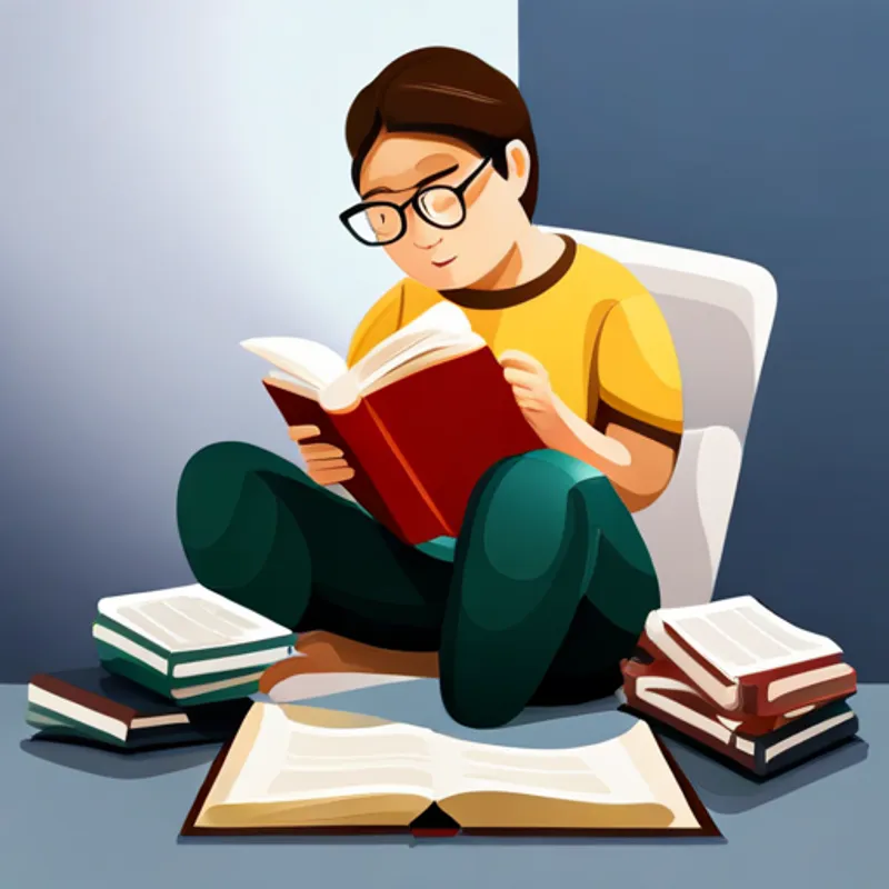 Brainy reading a book and surrounded by math problems