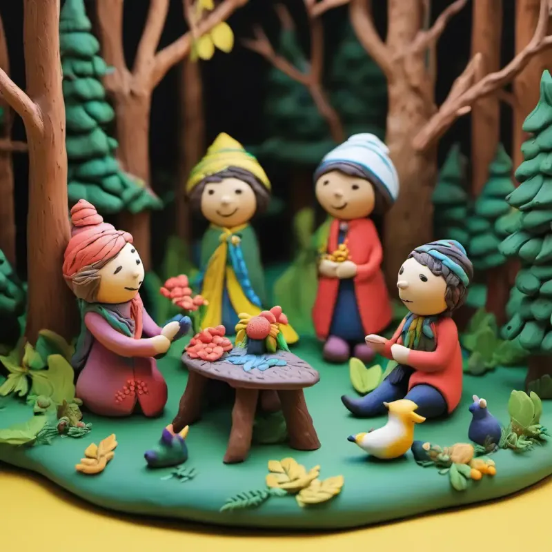 The atmosphere of festivity and camaraderie in the Whispering Woods.