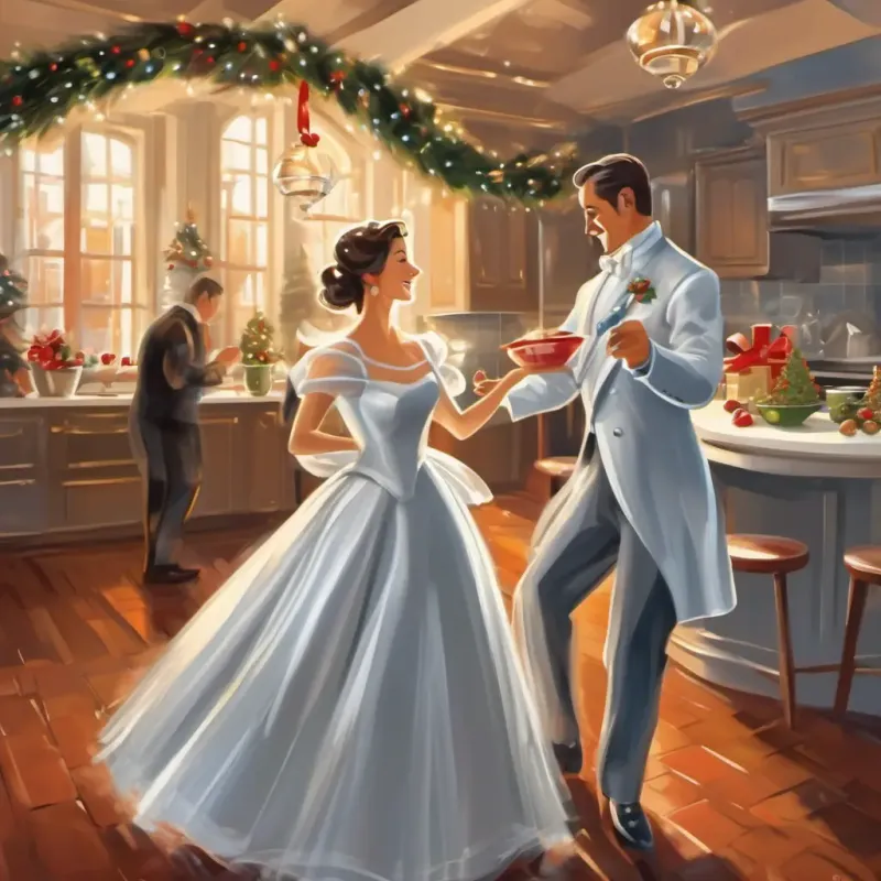 The first dance moves of Shiny silver, with a curved handle and wide bowl and Silver with pointy tines and a polished handle, creating a lively and musical atmosphere in the kitchen.