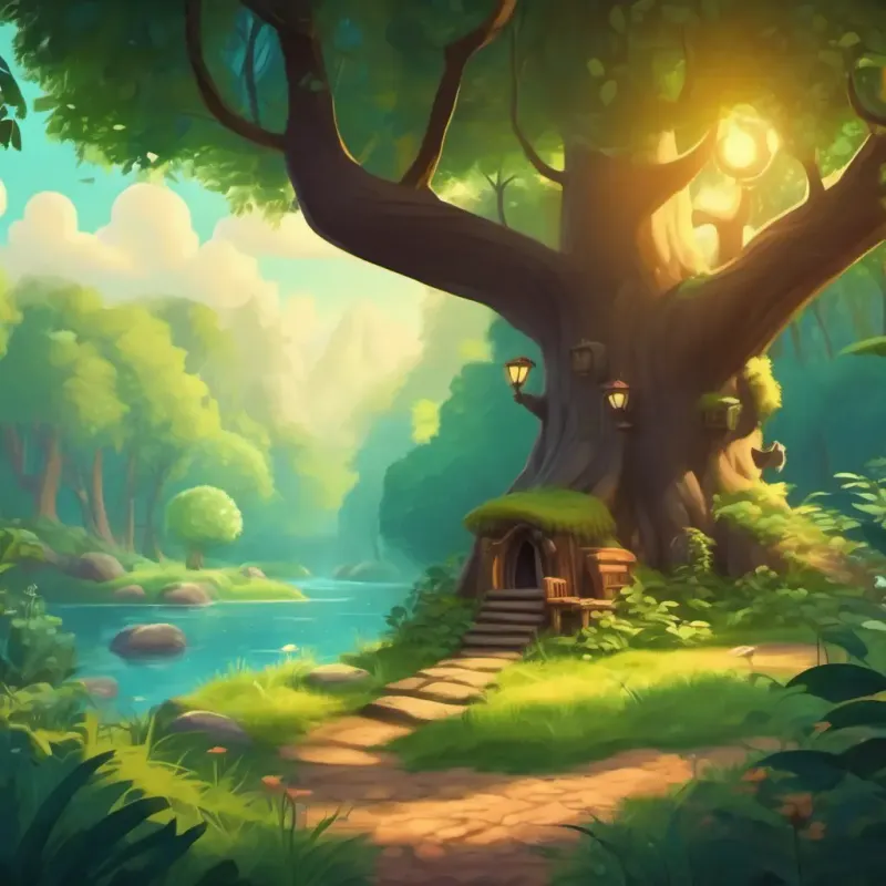 Setting the scene for an adventure in the enchanted forest.