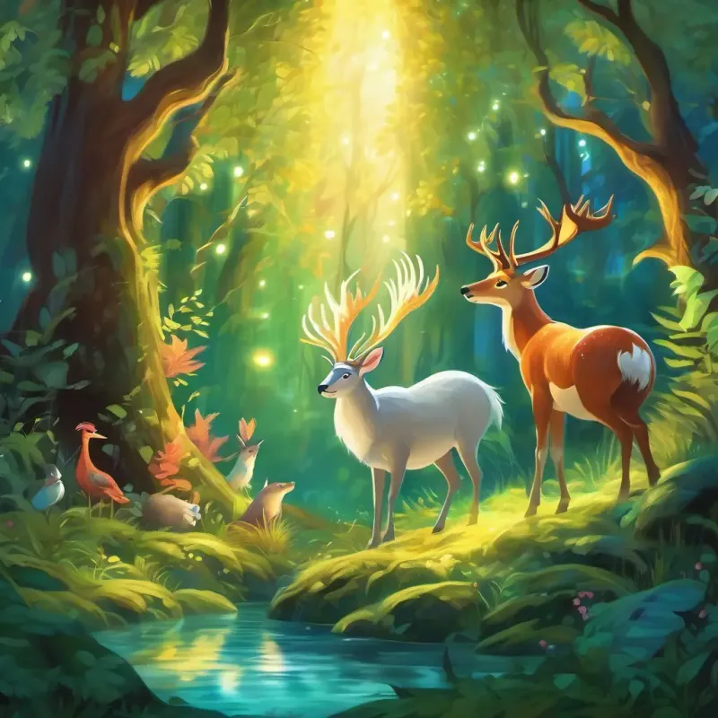 Description of the magical creatures in the enchanted forest.